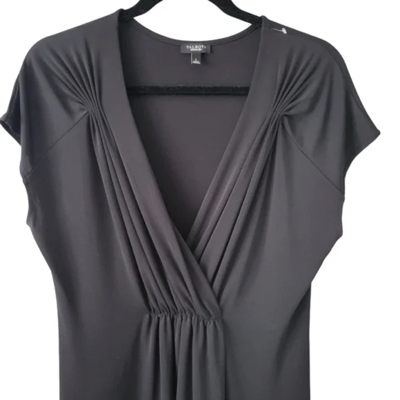 Talbots Classic Black Shortsleeve Knee-length Jersey Stretchy Dress. Size L - Picture 4 of 6